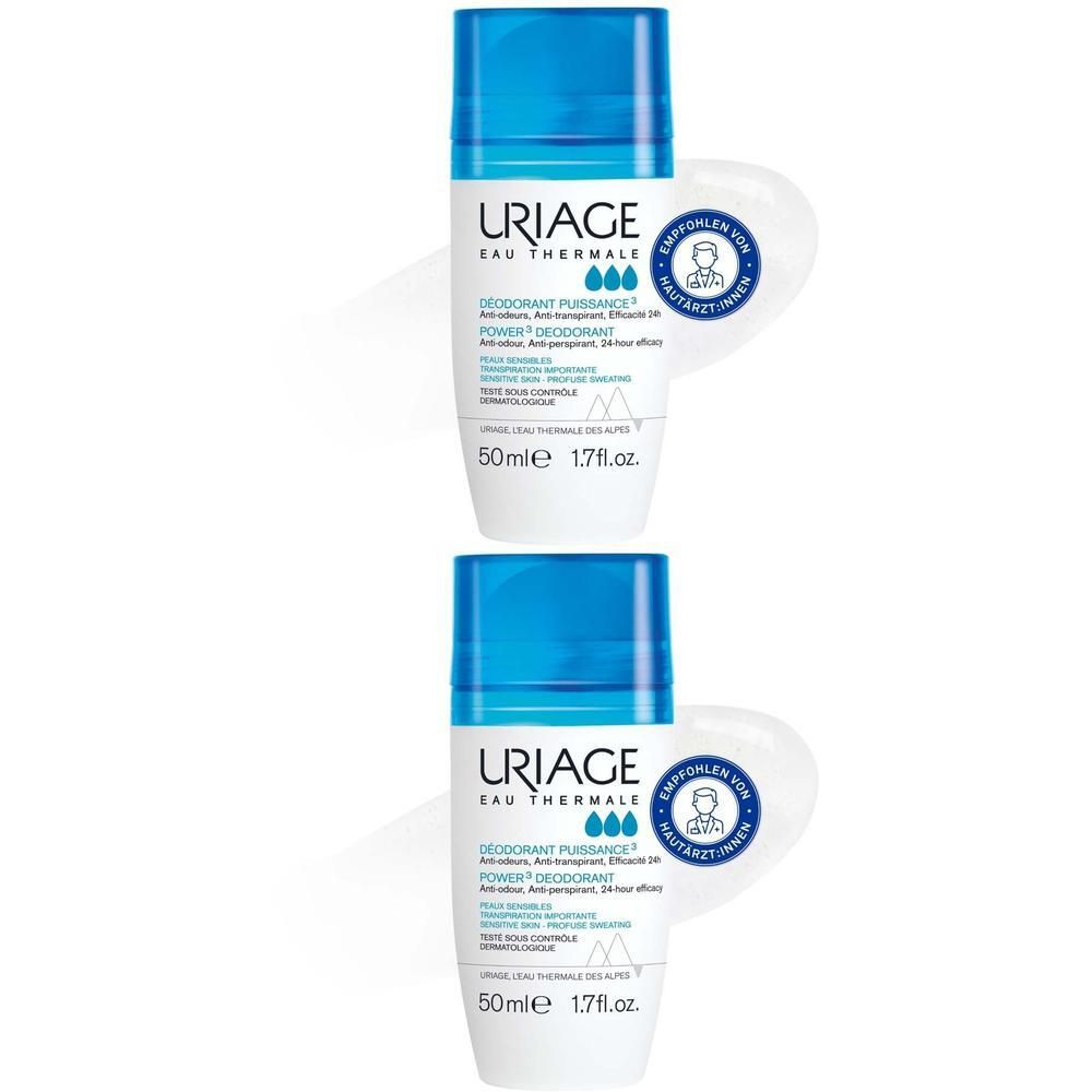 Uriage Deodorant Power 3 Roll-on 2x 2x50 ml Deospray