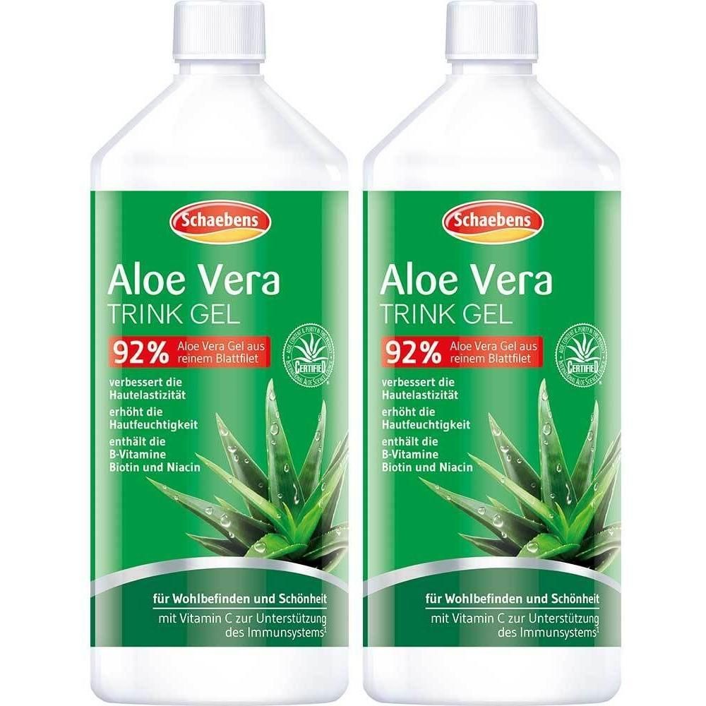 Schaebens Aloe Vera Trink Gel 2x 2x1000 ml Flüssigkeit