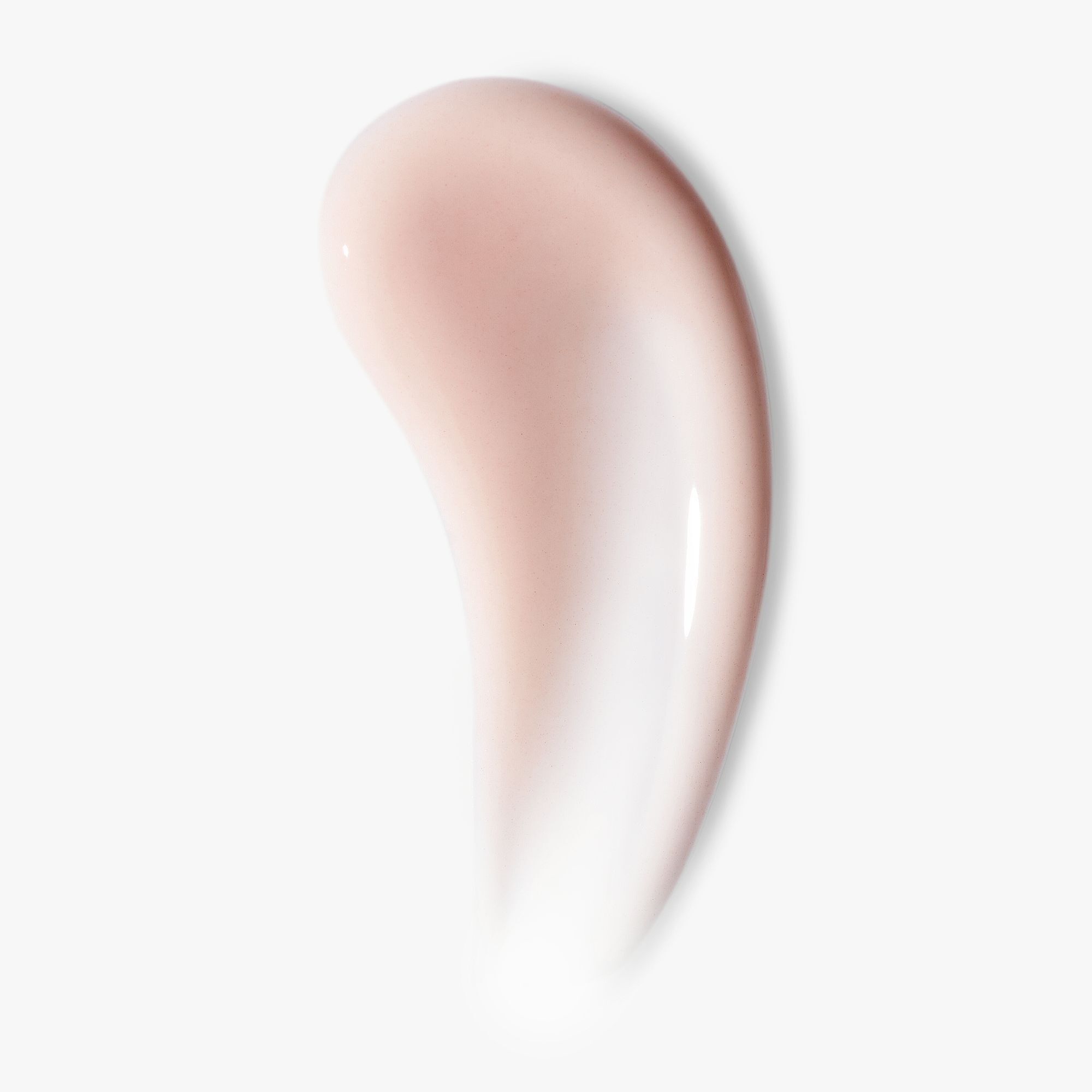 Eine rosafarbene Texturprobe des Gesichtsfluids.