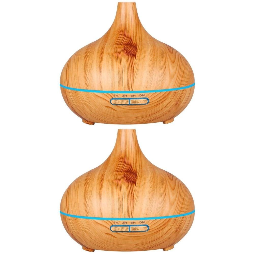 Aroma Diffuser Holzdesign mit LED 2x 2x1 St
