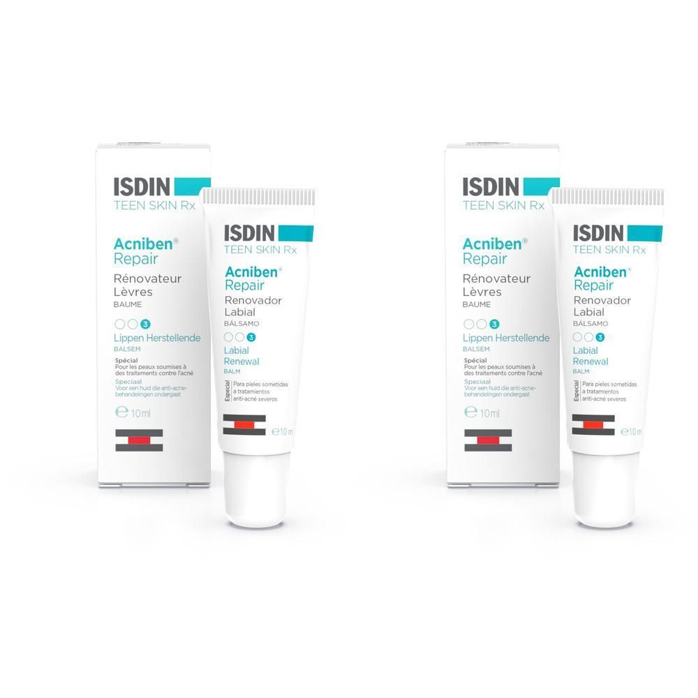 Isdin Acniben Repair Lippenbalsam 2x 2x10 ml Lippenschutz