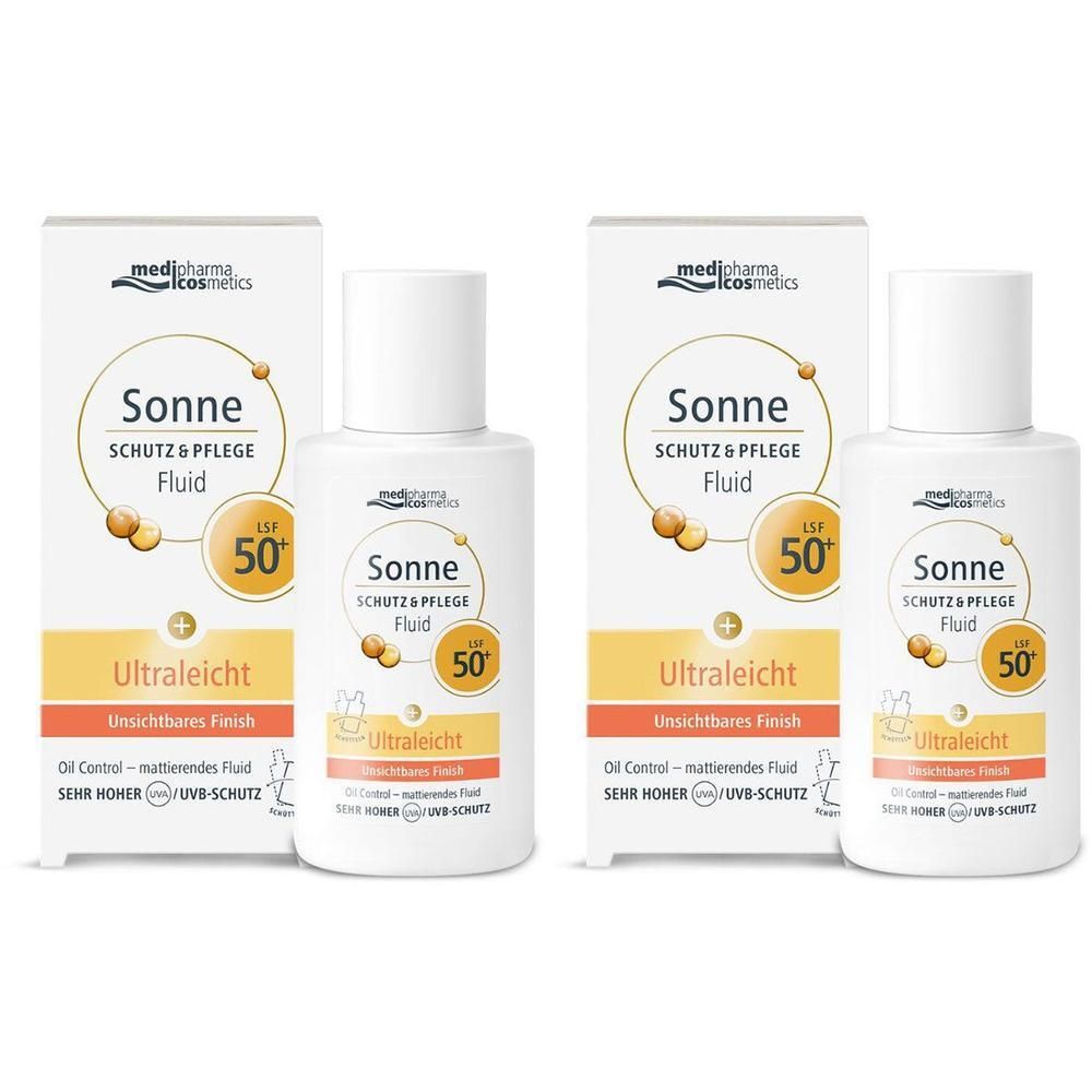 Sonne Schutz & Pflege Fluid ultraleicht LSF 50+ 2x 2x50 ml Lotion