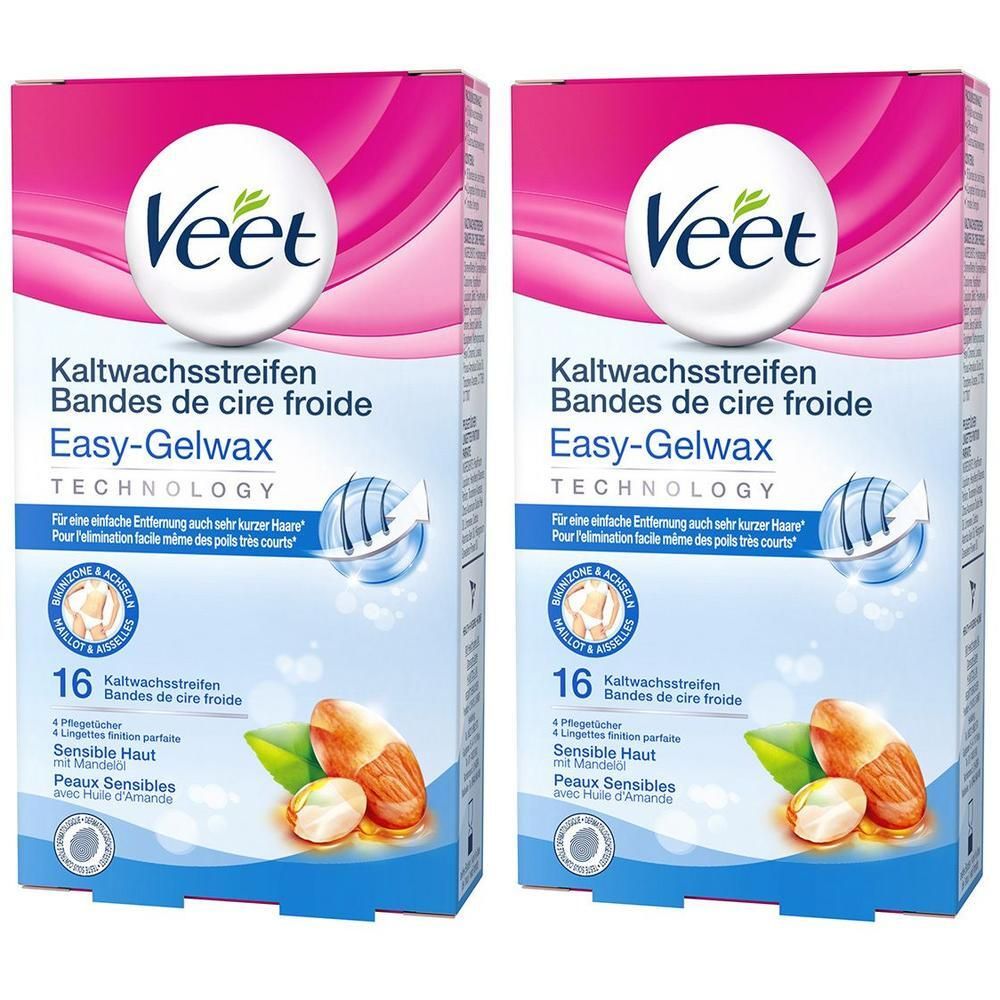 Veet Kaltwachs-Streifen Bikinizone & Achseln 2x 2x16 St Streifen