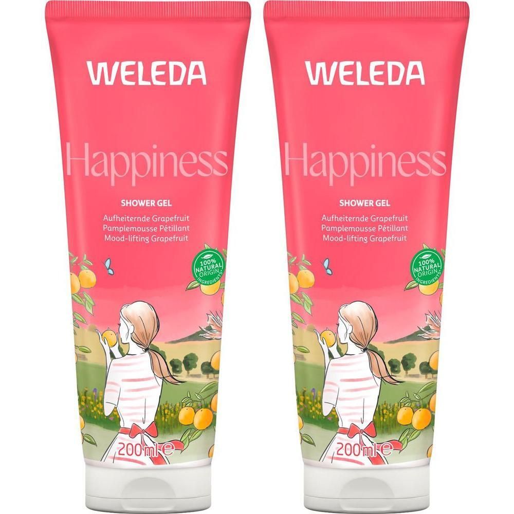 Weleda Happiness Shower Gel Grapefruit 2x 2x200 ml Duschgel