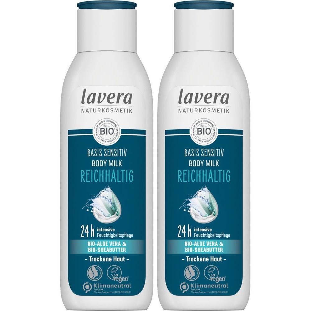 Lavera basis sensitiv Bodymilk reichhaltig dt 2x 2x250 ml Milch
