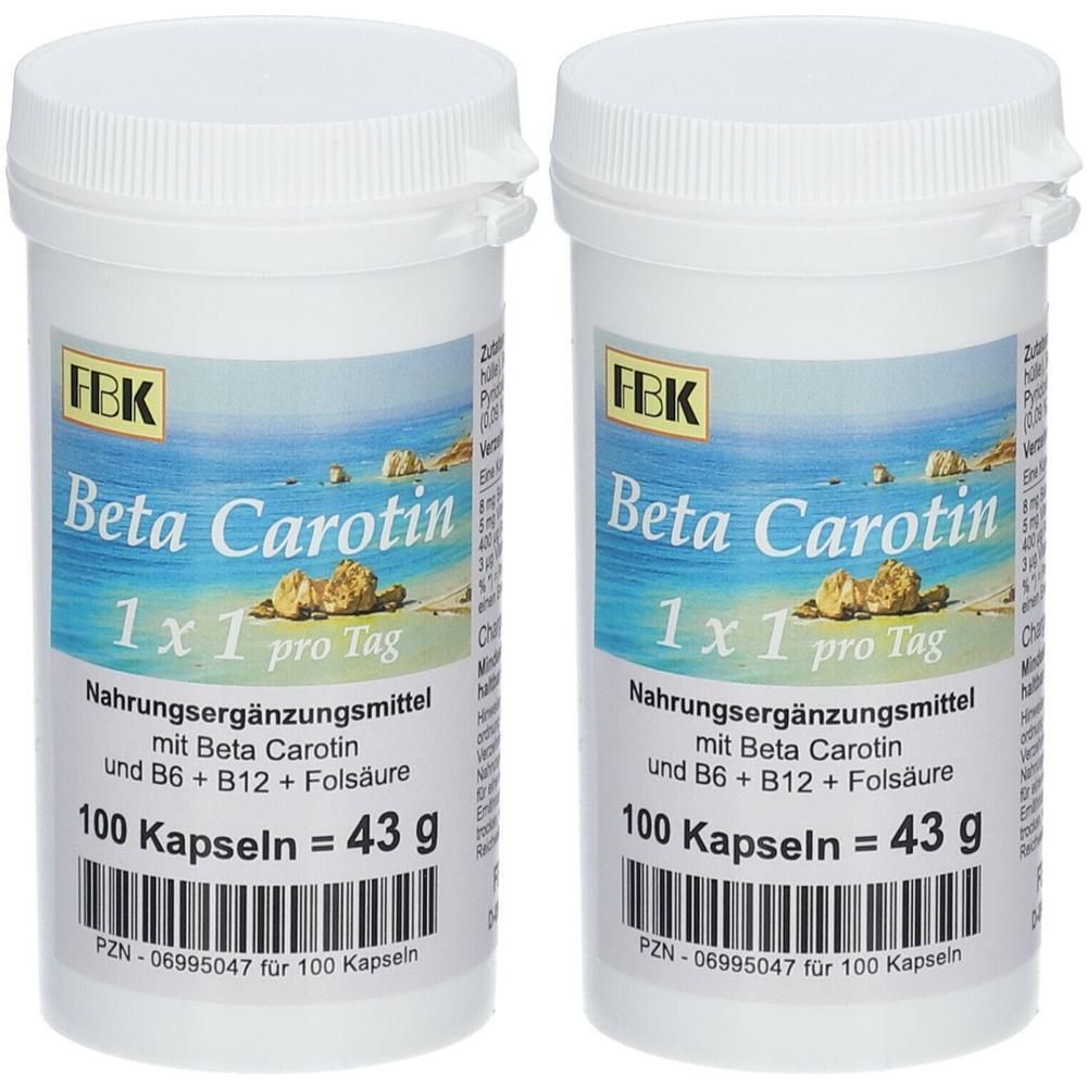 Beta Carotin 1x1 pro Tag Kapseln 2x 2x100 St