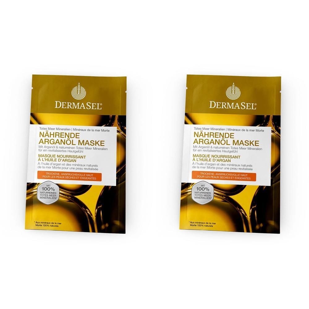 Dermasel Maske Arganöl 2x 2x12 ml Gesichtsmaske