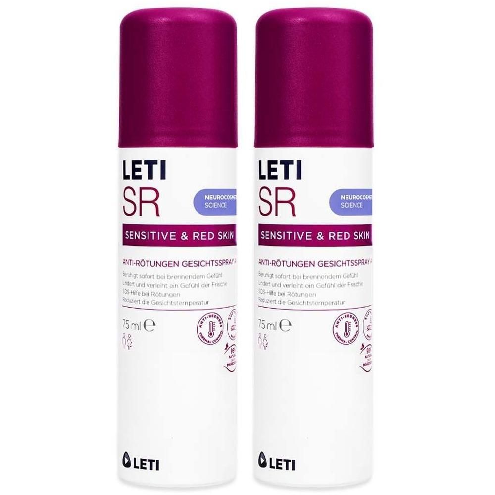 Leti SR Anti-Rötungen Gesichtsspray aktiv 2x 2x75 ml Spray