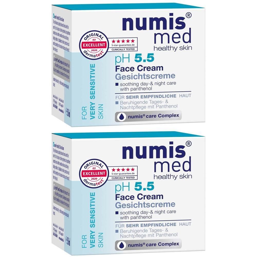 Numis med pH 5,5 Gesichtscreme 2x 2x50 ml Tagescreme