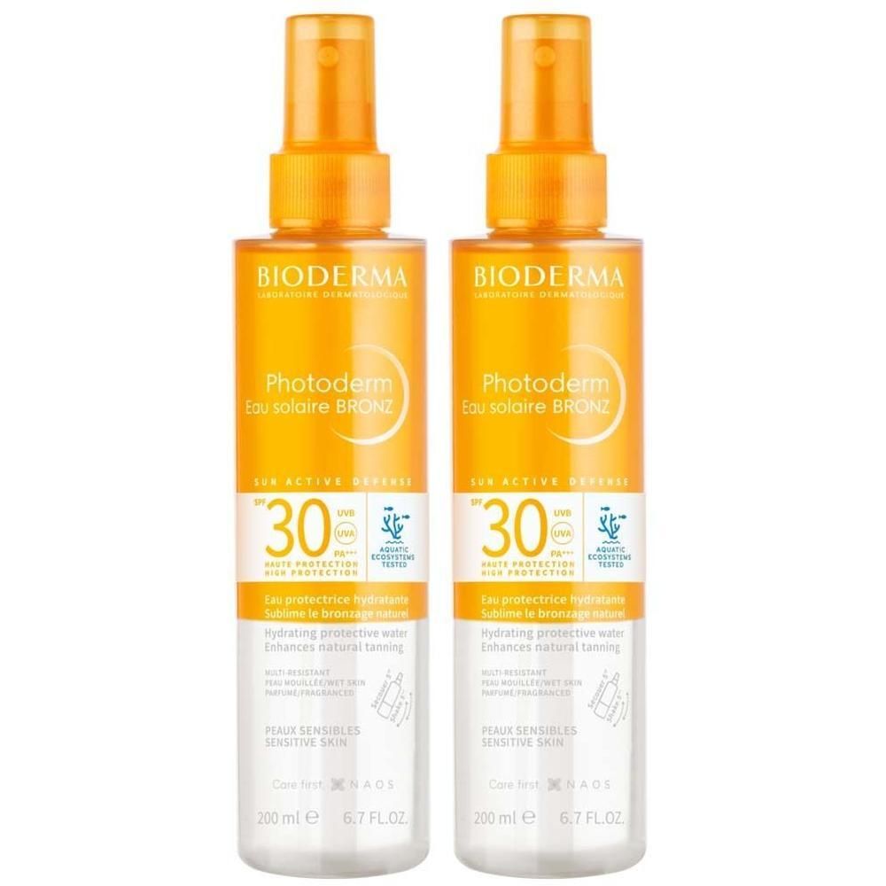 Bioderma Photoderm Eau solaire Bronz Spray SPF 30 2x 2x200 ml