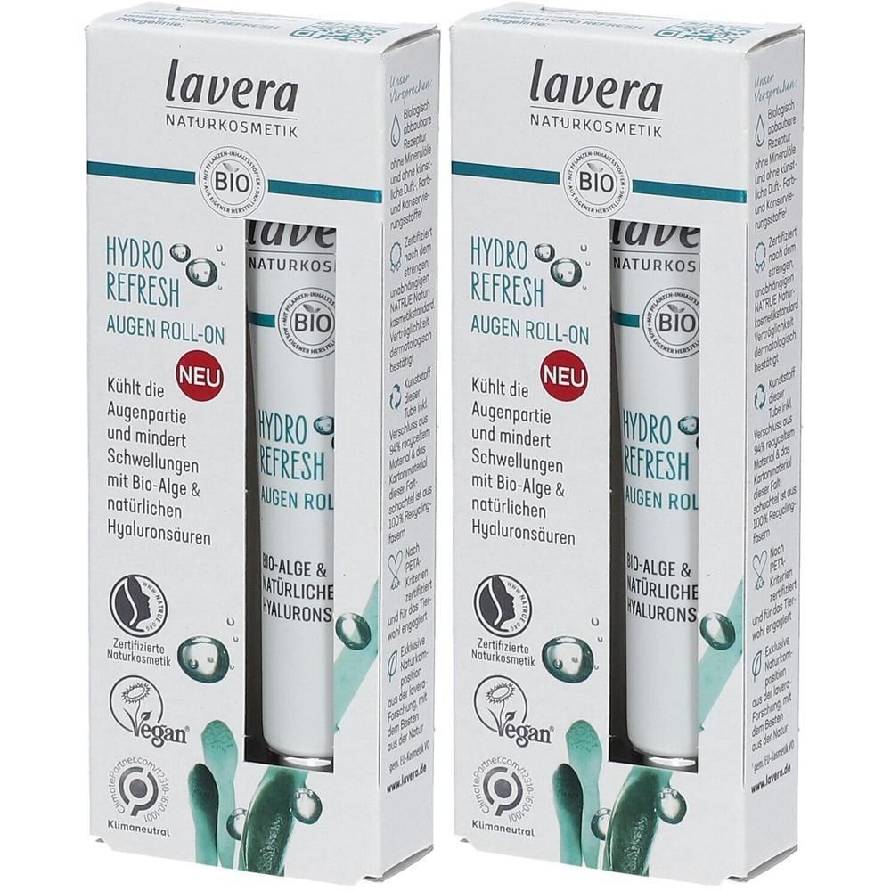Lavera Hydro Refresh Augen Roll-on 2x 2x15 ml Augengel