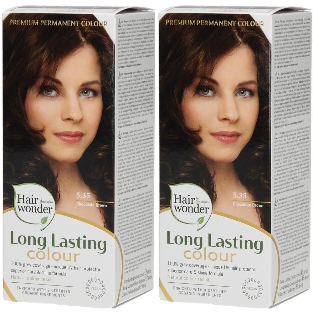 Hennaplus Long Lasting chocolate brown 5,35 2x 2x100 ml Flüssigkeit