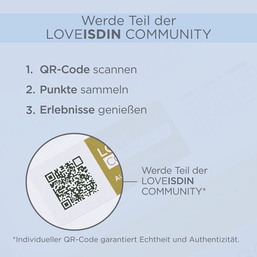 QR-Code für die LOVEISDIN Community. Text: Werde Teil der LOVEISDIN Community.