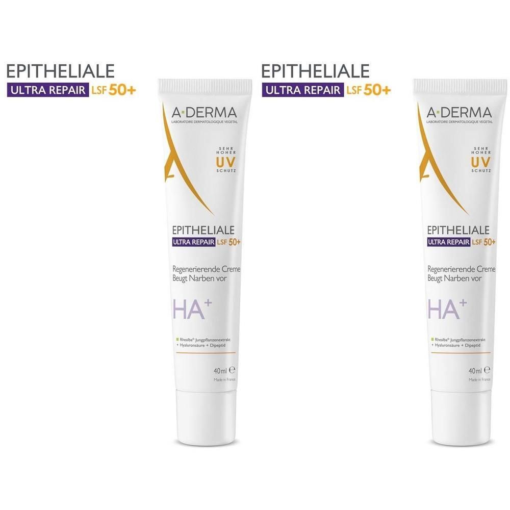 A-Derma Epitheliale Ultra Repair Creme LSF 50+ 2x 2x40 ml