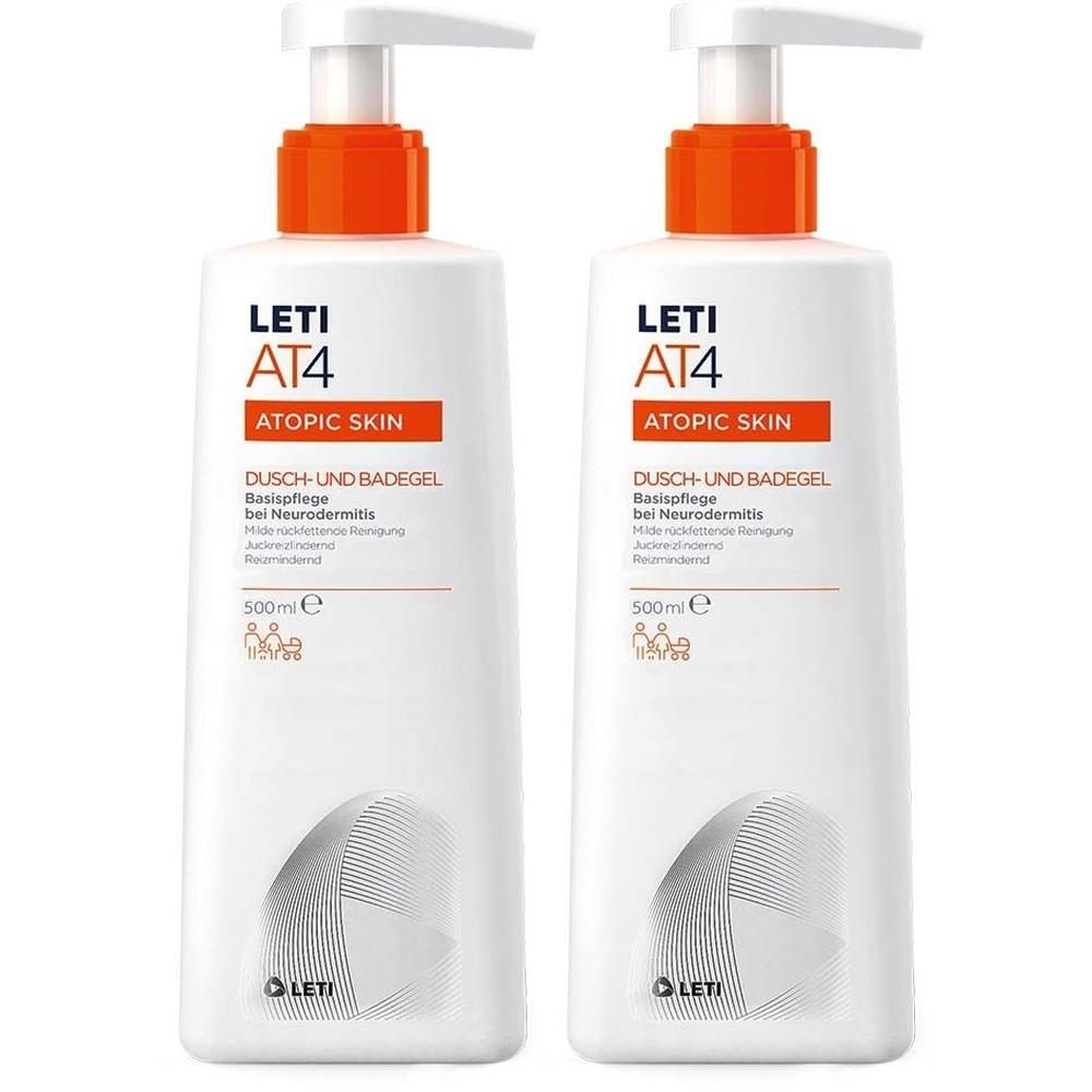 Leti AT4 Dusch- und Badegel 2x 2x500 ml Gel