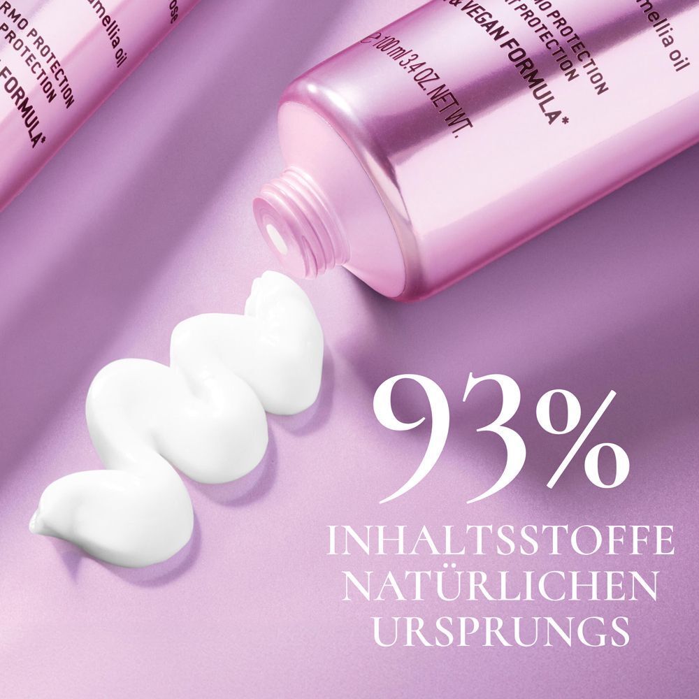 Rosa Tube und Creme. Text: 93% INHALTSSTOFFE NATÜRLICHEN URSPRUNGS.