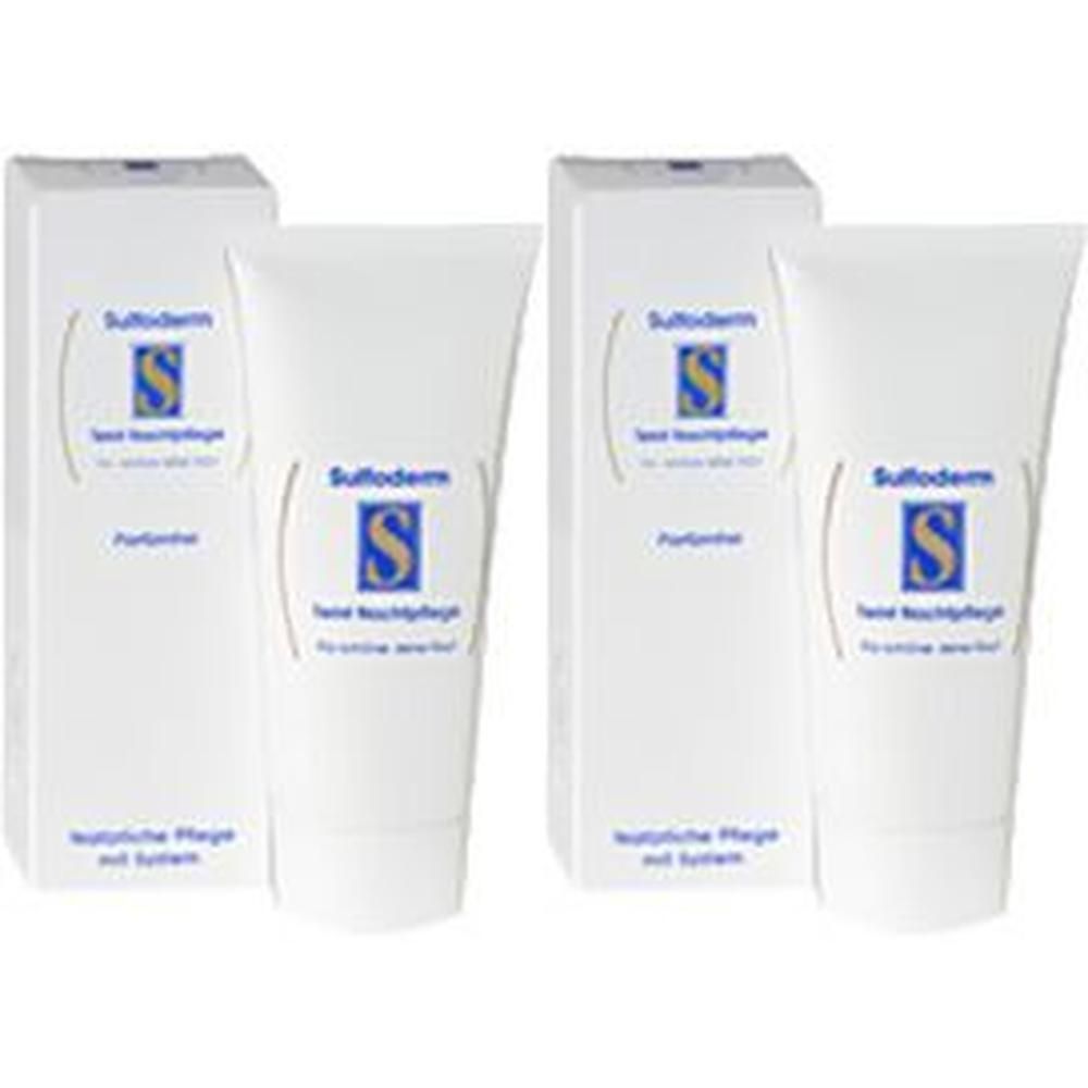Sulfoderm S Teint Nachtpflege parfümfrei 2x 2x40 ml Creme