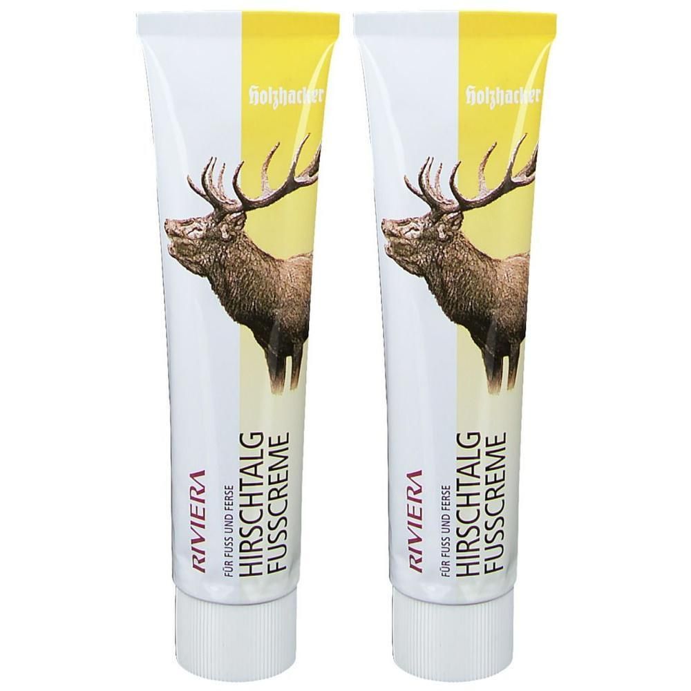 Riviera Hirschtalg Fußcreme parabenfrei 2x 2x75 ml Creme