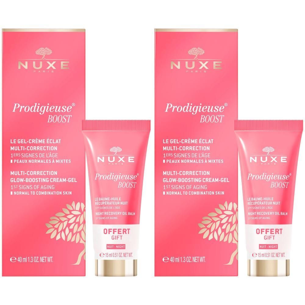 Nuxe PBoost Gel-Cre.40ml+grat.Ölbalsam Nacht 15ml 2x 2x1 St Kombipackung