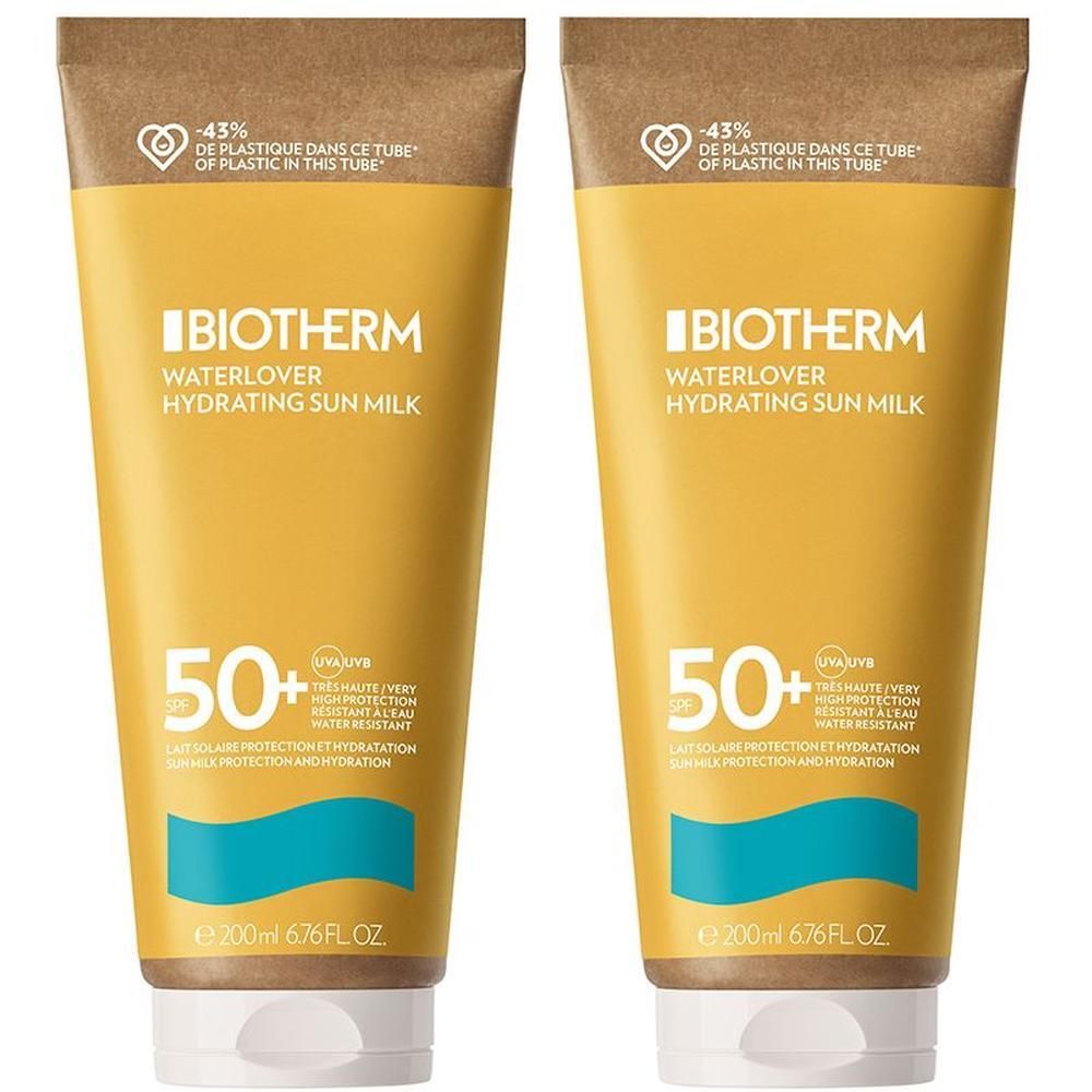 Biotherm Waterlover Hydrating Sun Milk LSF 50 2x 2x200 ml Milch