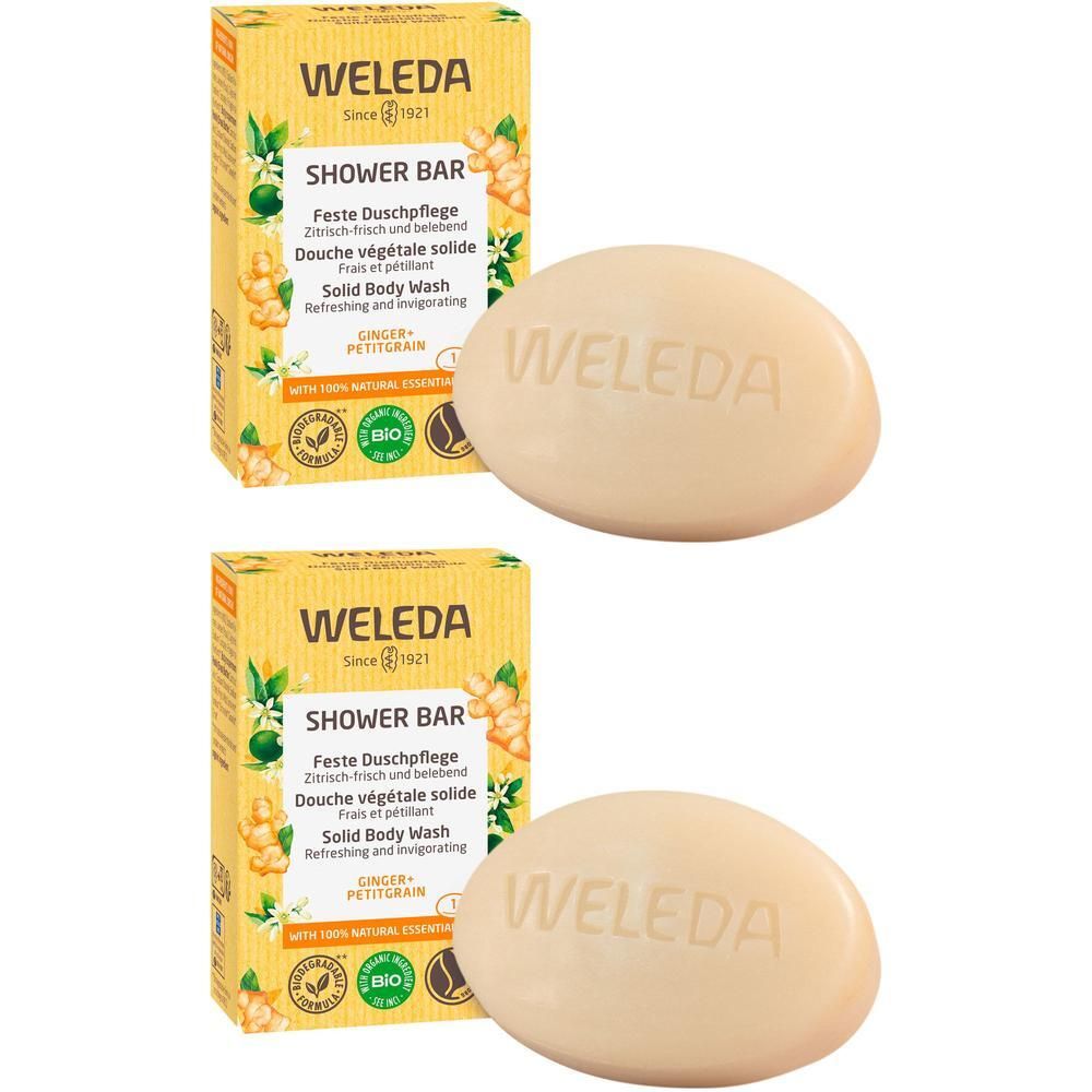 Weleda feste Duschpflege Ginger+Petitgrain 2x 2x75 g
