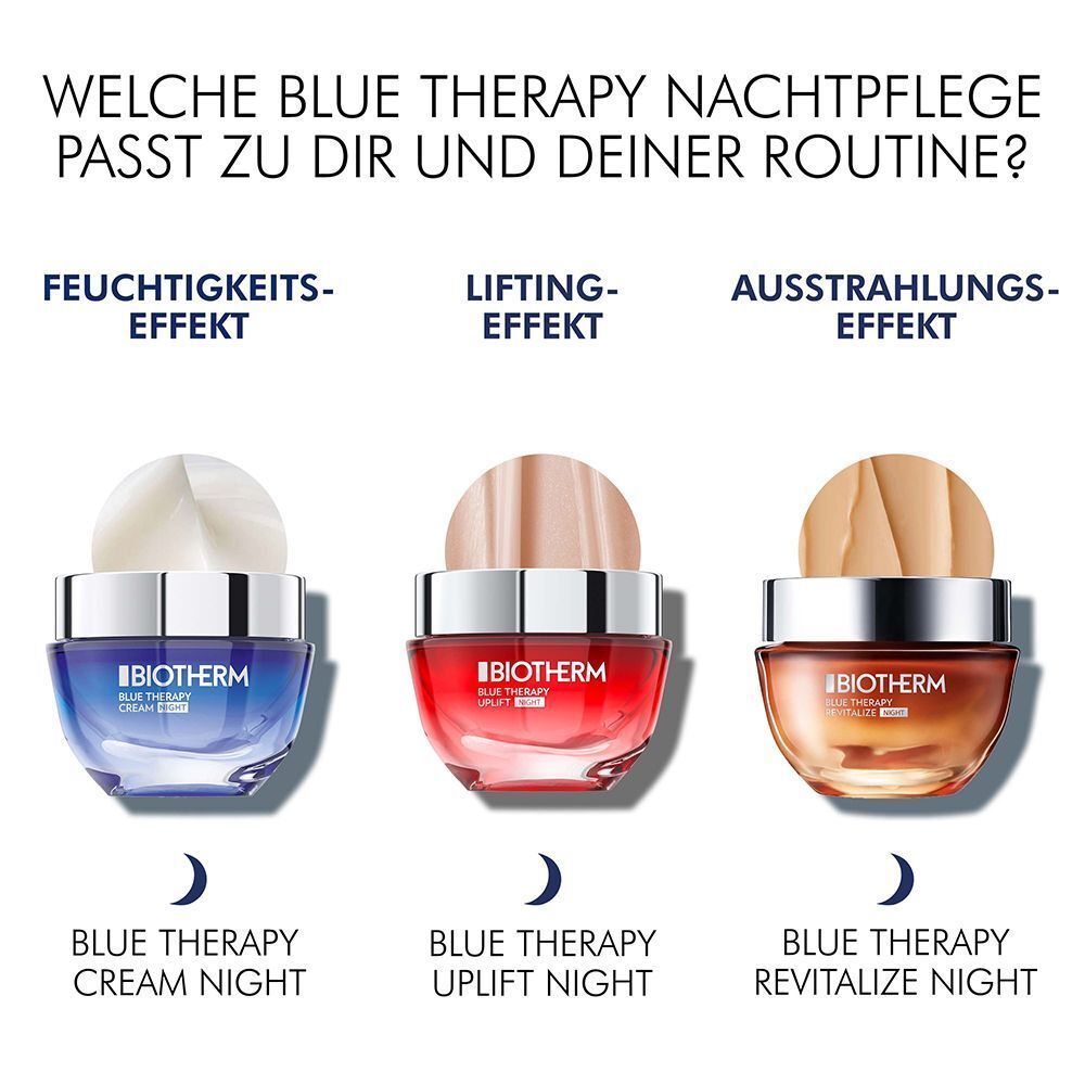Drei Tiegel. Links: Feuchtigkeitseffekt. Mitte: Lifting-Effekt. Rechts: Ausstrahlungseffekt.