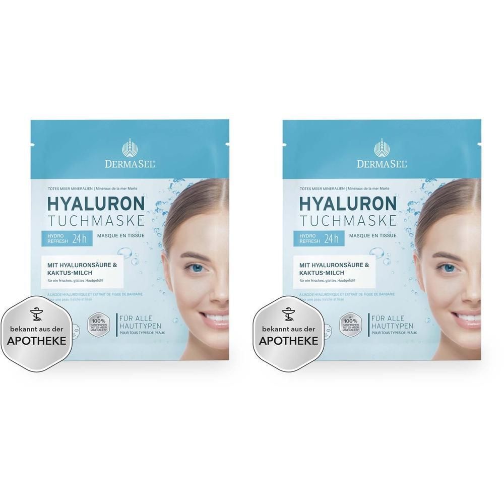 Dermasel Hyaluron Tuchmaske 2x 2x1 St Gesichtsmaske