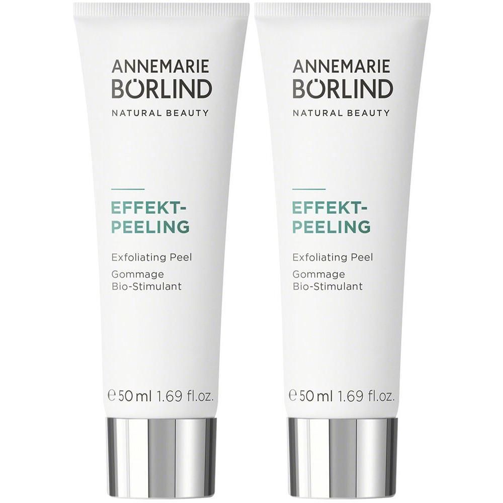Zwei weiße Tuben ANNEMARIE BÖRLIND EFFEKT-PEELING, je 50ml.