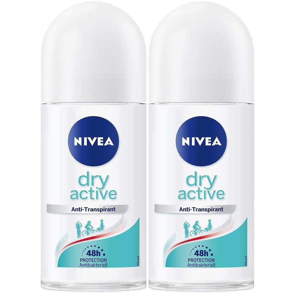 Nivea DEO Roll-on dry active 2x 2x50 ml Stifte