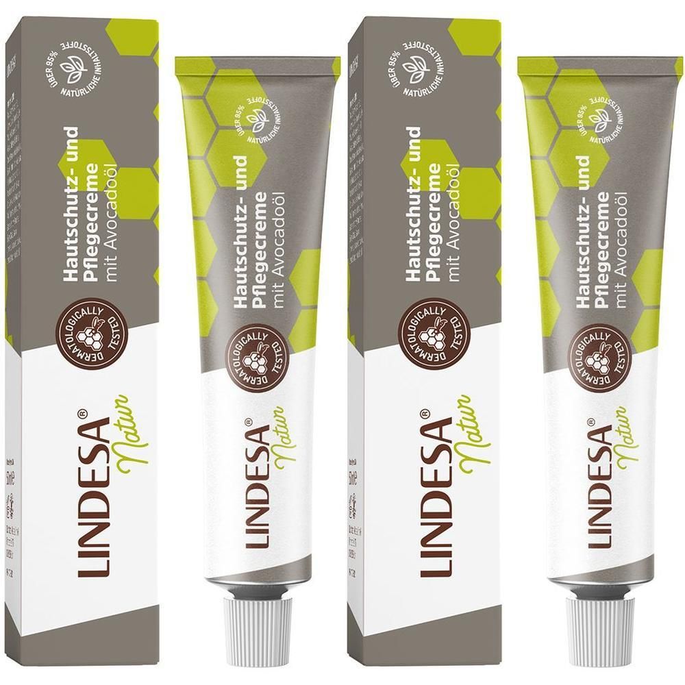 Lindesa Natur Hautschutz- und Pflegecreme 2x 2x50 ml Creme