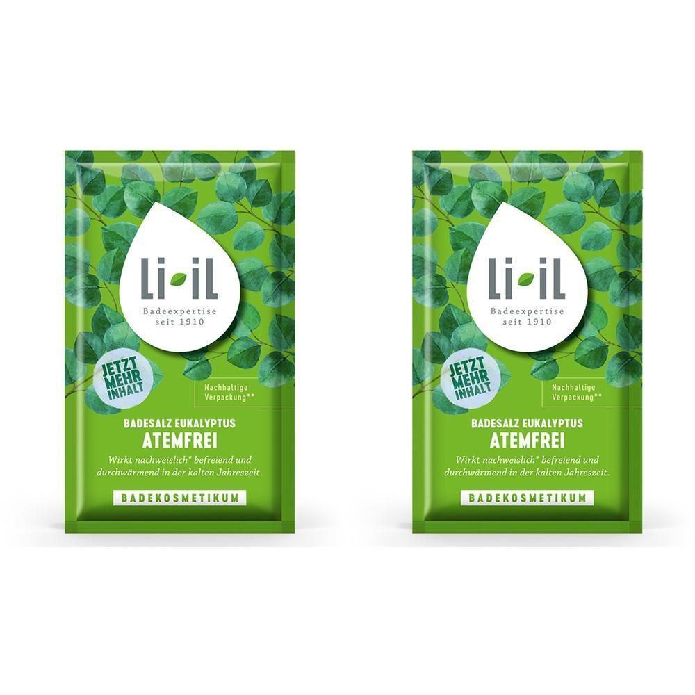 Li-Il Badesalz Eukalyptus atemfrei 2x 2x80 g Bad
