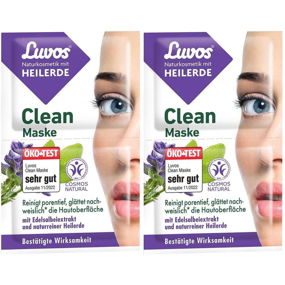 Luvos Heilerde Clean-Maske Naturkosmetik 2x 2x2x7,5 ml Gesichtsmaske