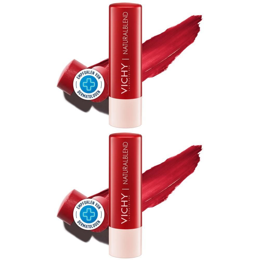Vichy Naturalblend getönter Lippenbalsam rot 2x 2x4,5 g Stifte