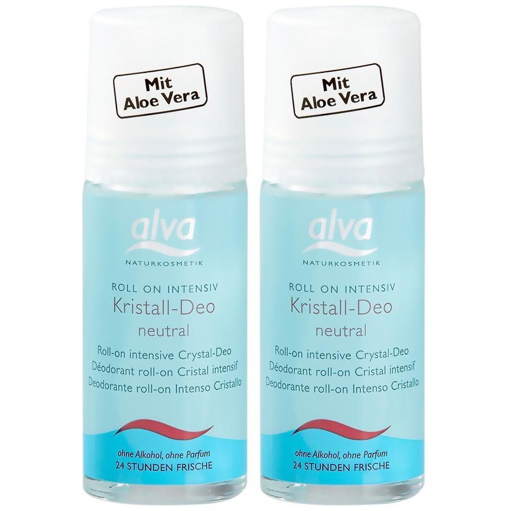Kristall DEO Roll-on intensiv alva 2x 2x50 ml Stifte