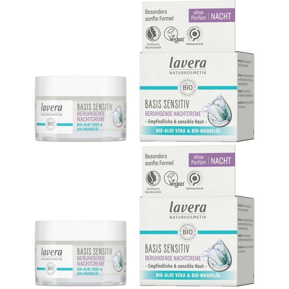 Lavera basis sensitiv beruhigende Nachtcreme 2x 2x50 ml