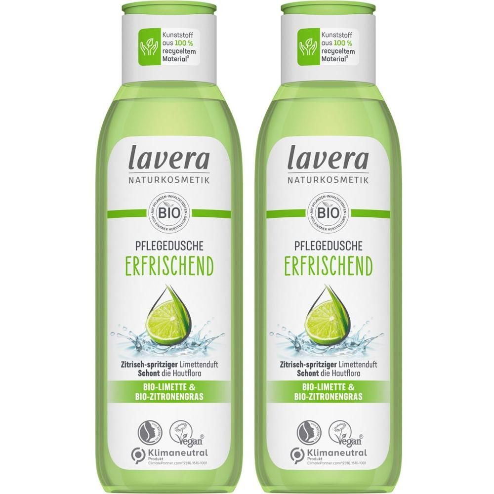 Lavera Pflegedusche erfrischend dt 2x 2x250 ml Flaschen
