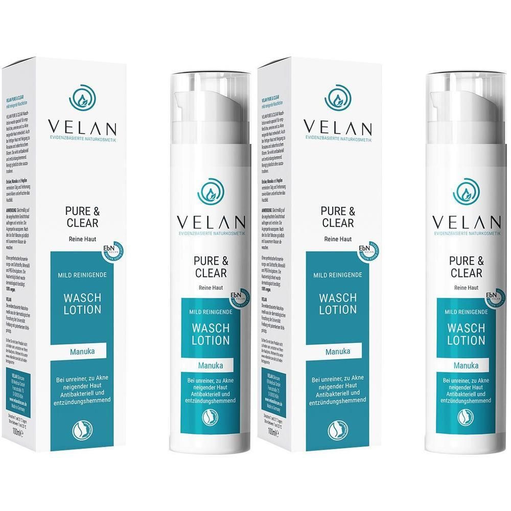 Velan pure & clear Waschlotion reine Haut 2x 2x100 ml Lotion