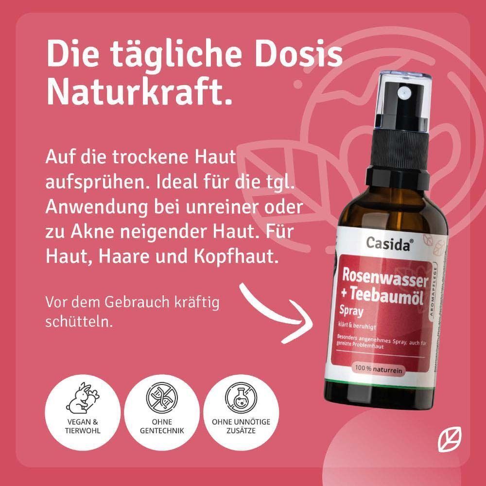 Rosenwasser & Teebaumöl Spray 2x 2x50 ml