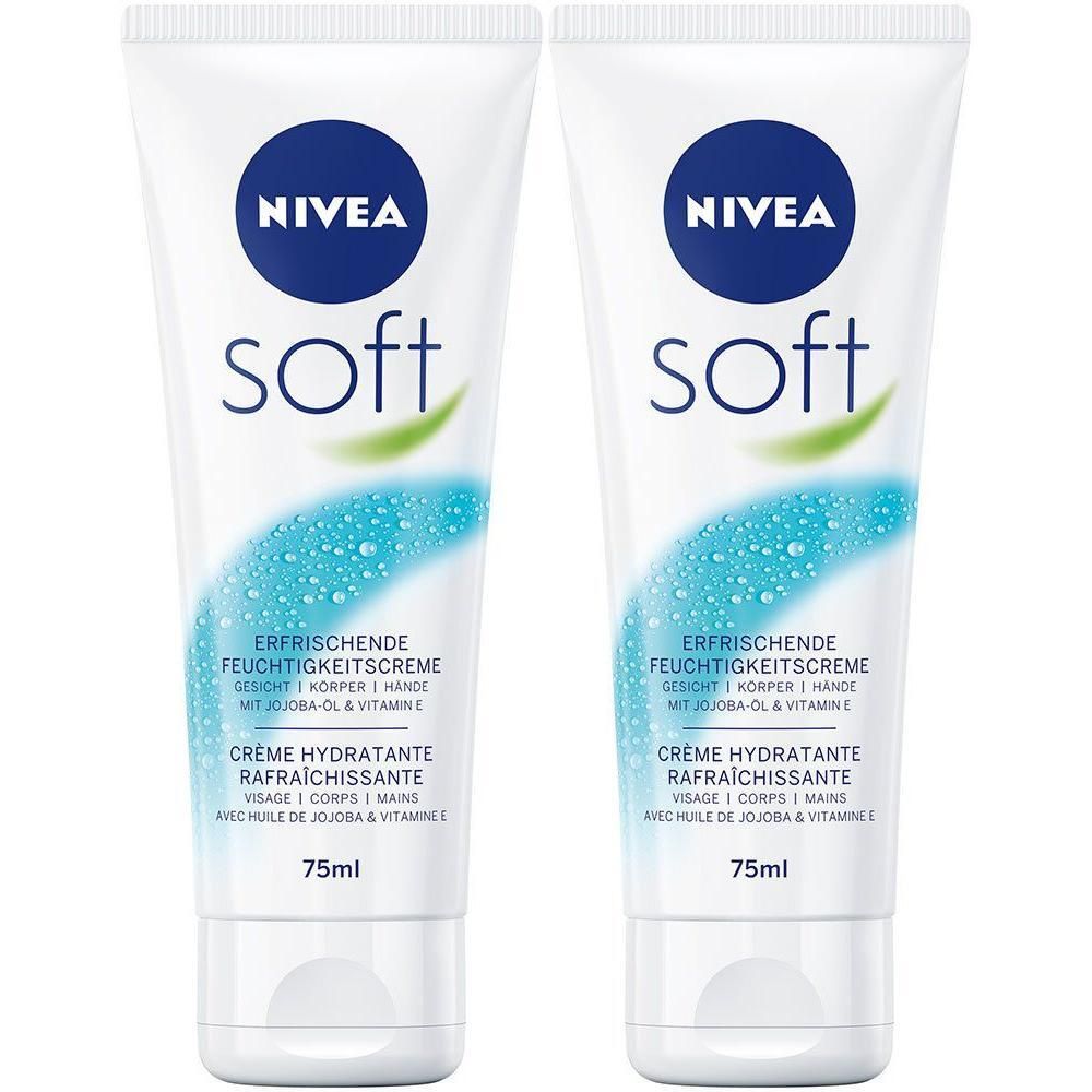 Nivea Soft Creme Tube 2x 2x75 ml