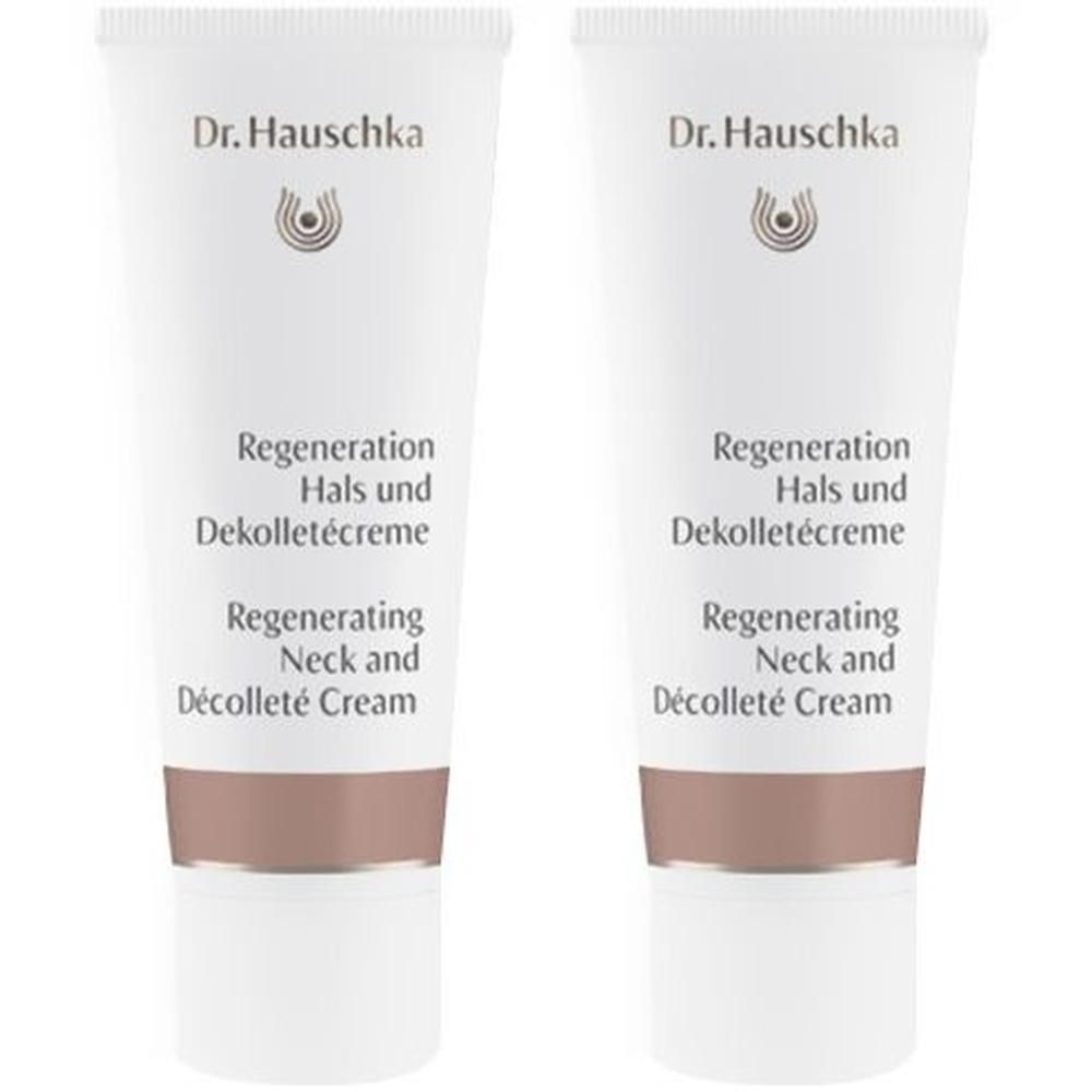 Zwei Tuben Dr. Hauschka Regeneration Hals und Dekolletécreme.