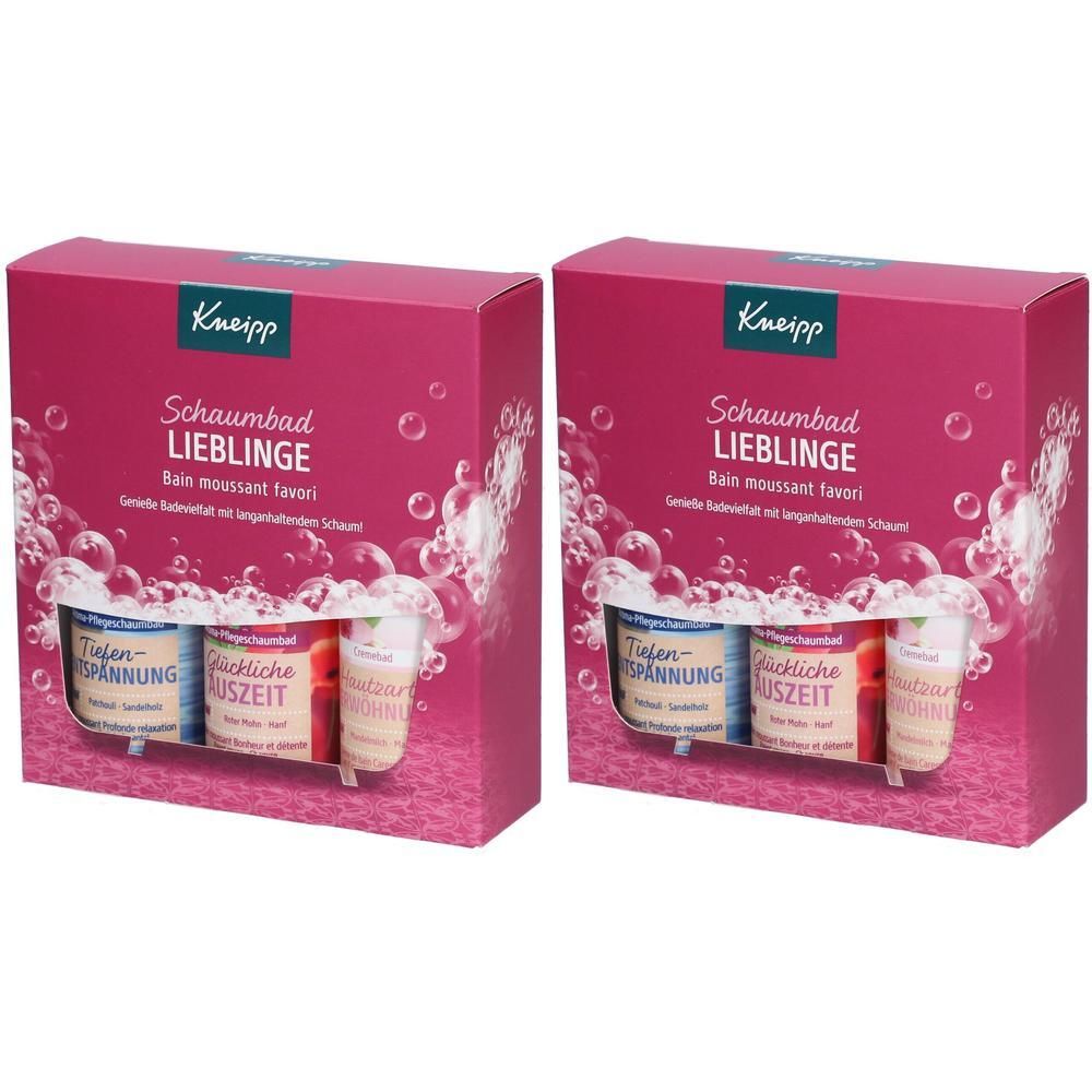 Kneipp Geschenkset Schaumbad Lieblinge 2x 2x3x100 ml Bad