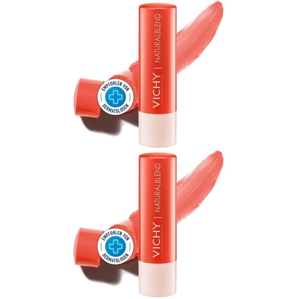 Vichy Naturalblend getönter Lippenbalsam coral 2x 2x4,5 g Balsam