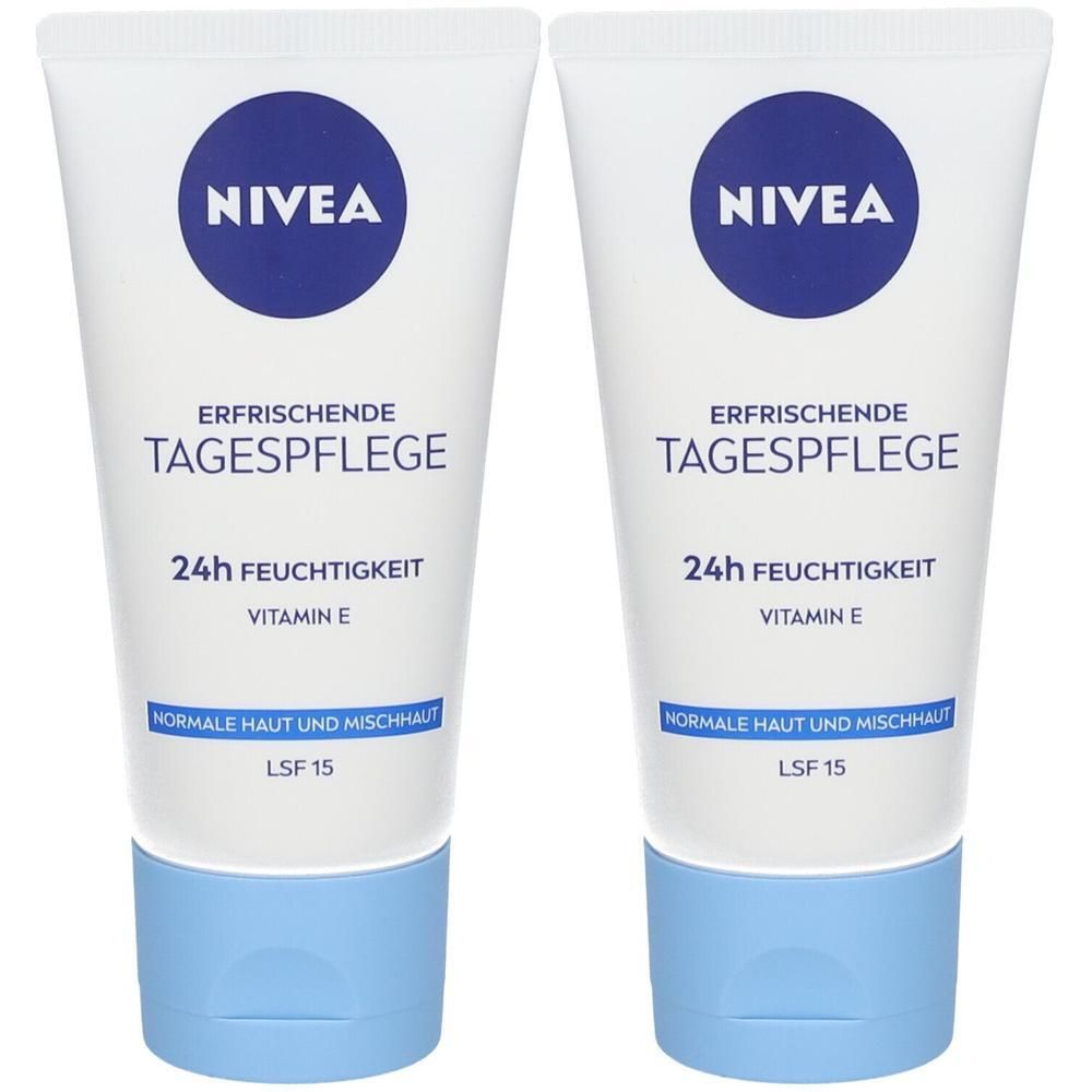 Nivea Erfrischende Tagespfl.24h Feu.norm./Mischh. 2x 2x50 ml Tagescreme