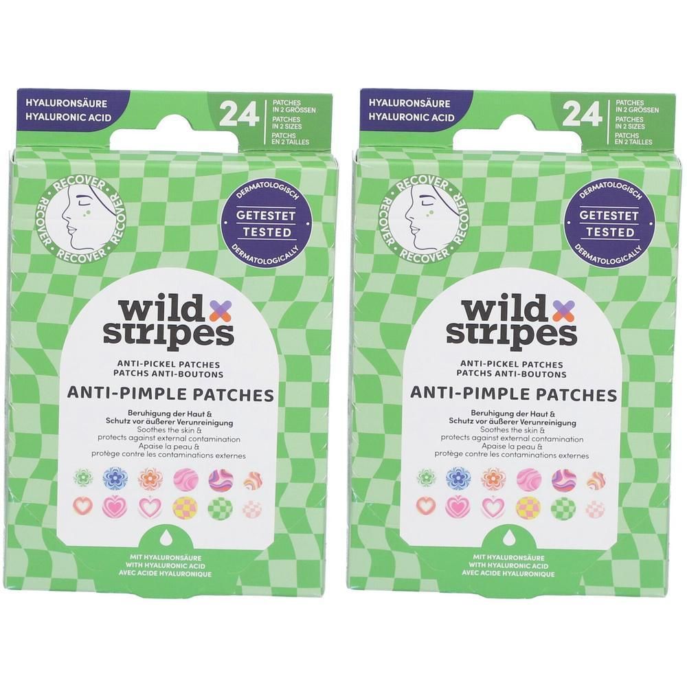 Wild Stripes Anti-Pickel Patches Groovy Recover 2x 2x24 St Pflaster