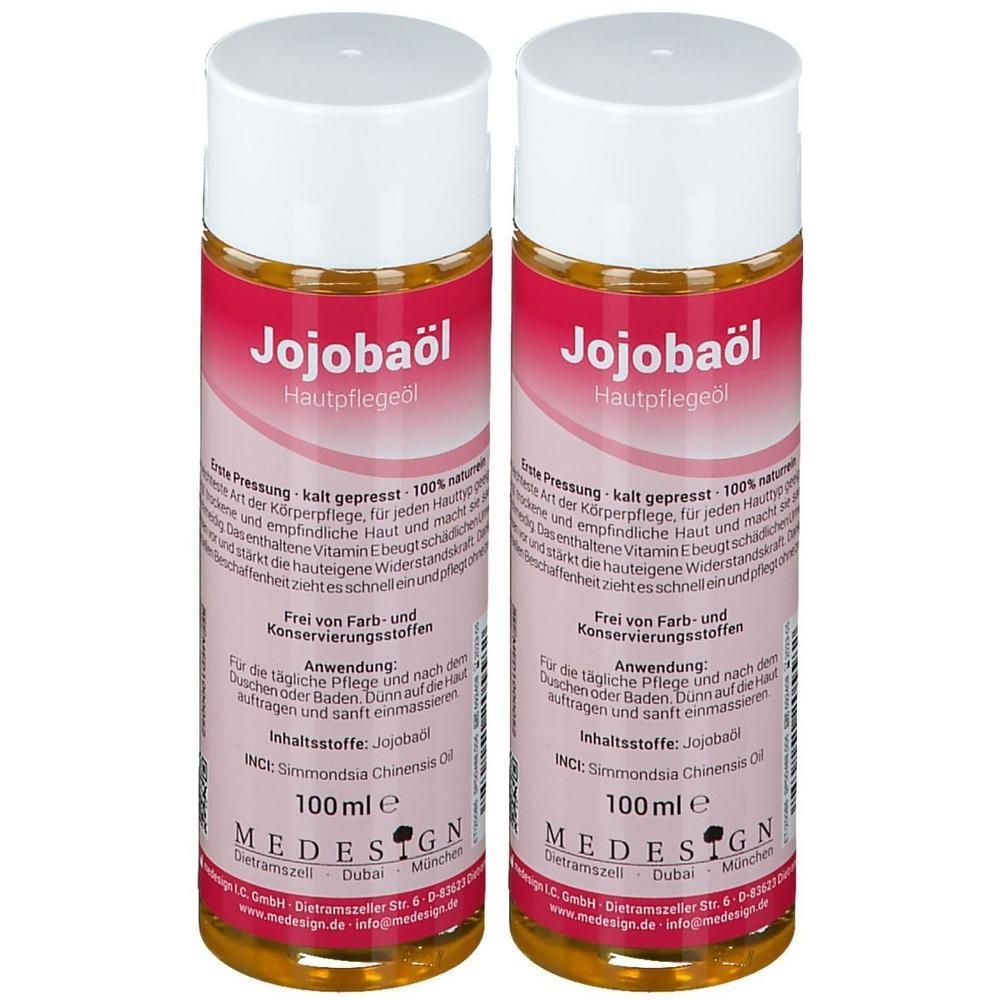 Jojoba ÖL 100% naturrein 2x 2x100 ml Öl