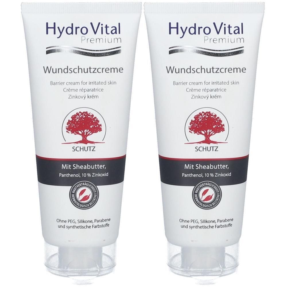 Hydrovital Premium Wundschutzcreme mit Shea 2x 2x100 ml Creme
