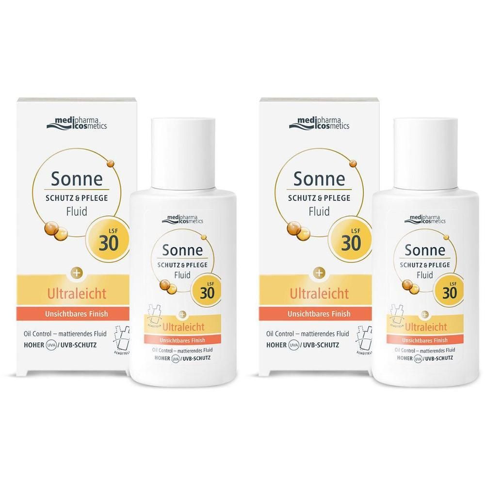 Sonne Schutz & Pflege Fluid ultraleicht LSF 30 2x 2x50 ml Lotion