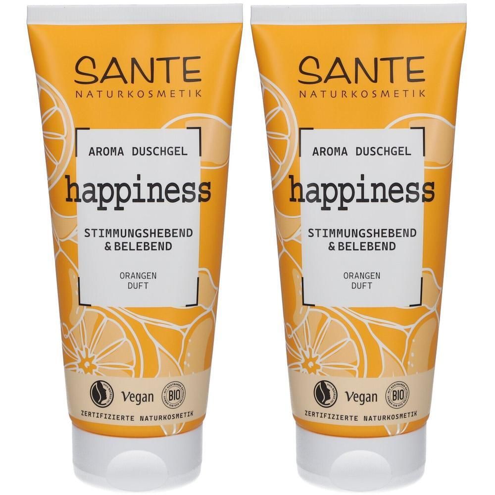 Happiness Aroma Duschgel Bio-Orange & Mango 2x 2x200 ml