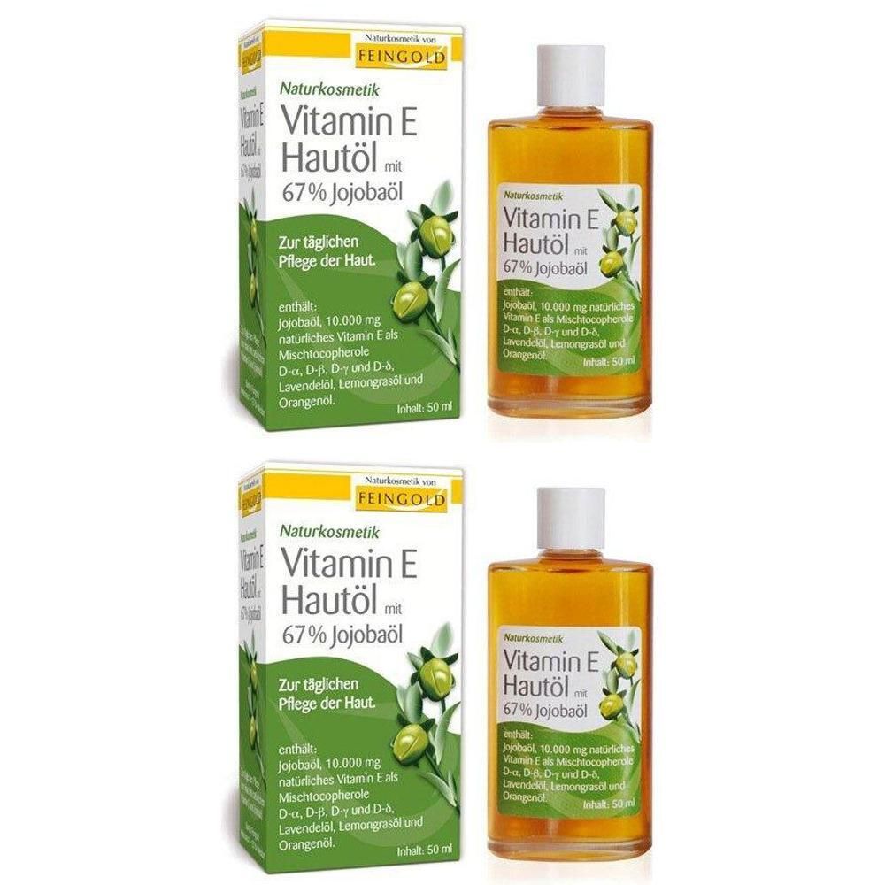 Vitamin E Hautöl mit 67% Jojobaöl 2x 2x50 ml Öl