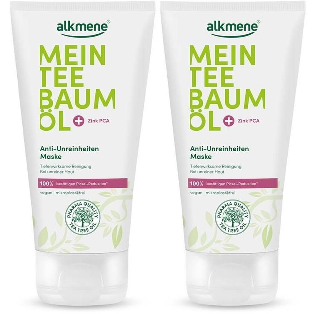 Alkmene Mein Teebaumöl Anti-Unreinheiten Maske 2x 2x75 ml Gesichtsmaske